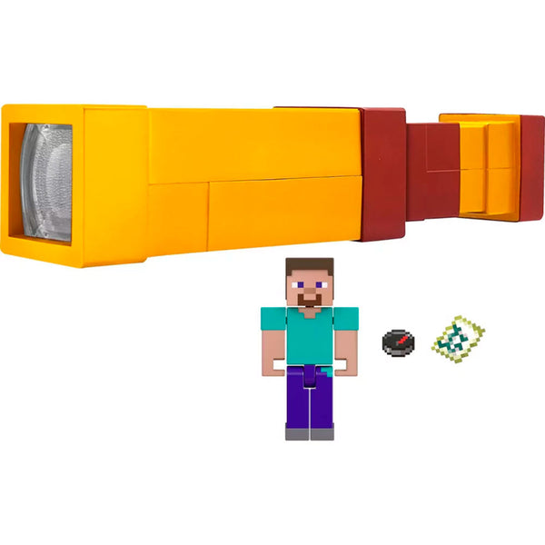 Minecraft Pixel Spyglass Visor Espía y Figura de Steve JLT92