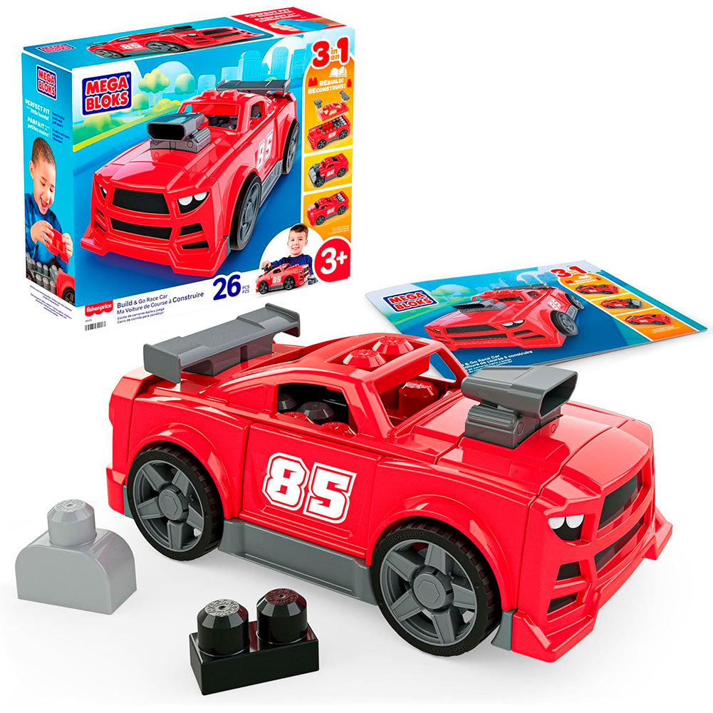 MEGA BLOKS Auto Arma y Acelera 3 en 1 JKG35