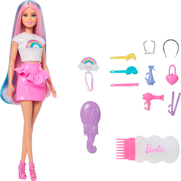 Barbie Fashionistas Muñeca Pinta y Decora el Cabello JJP07
