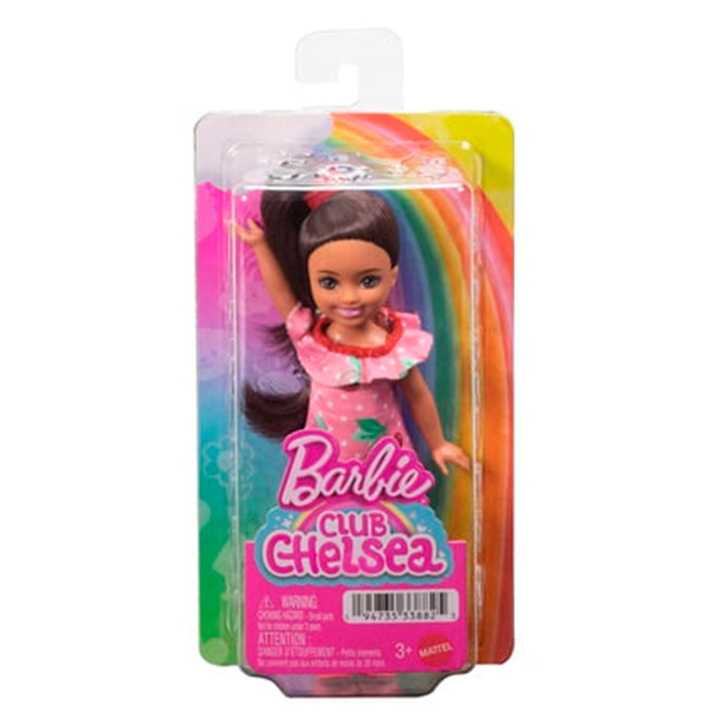 Barbie Club Chelsea Castaña: Muñeca Pequeña con Outfit y Accesorio - Edad 3+