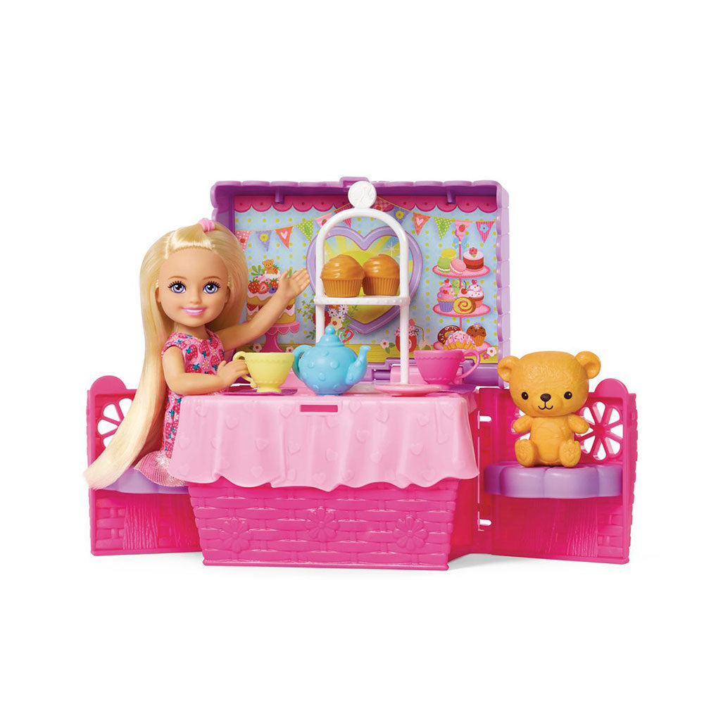 Barbie Chelsea Set Fiesta del Té, muñecas y muñecos