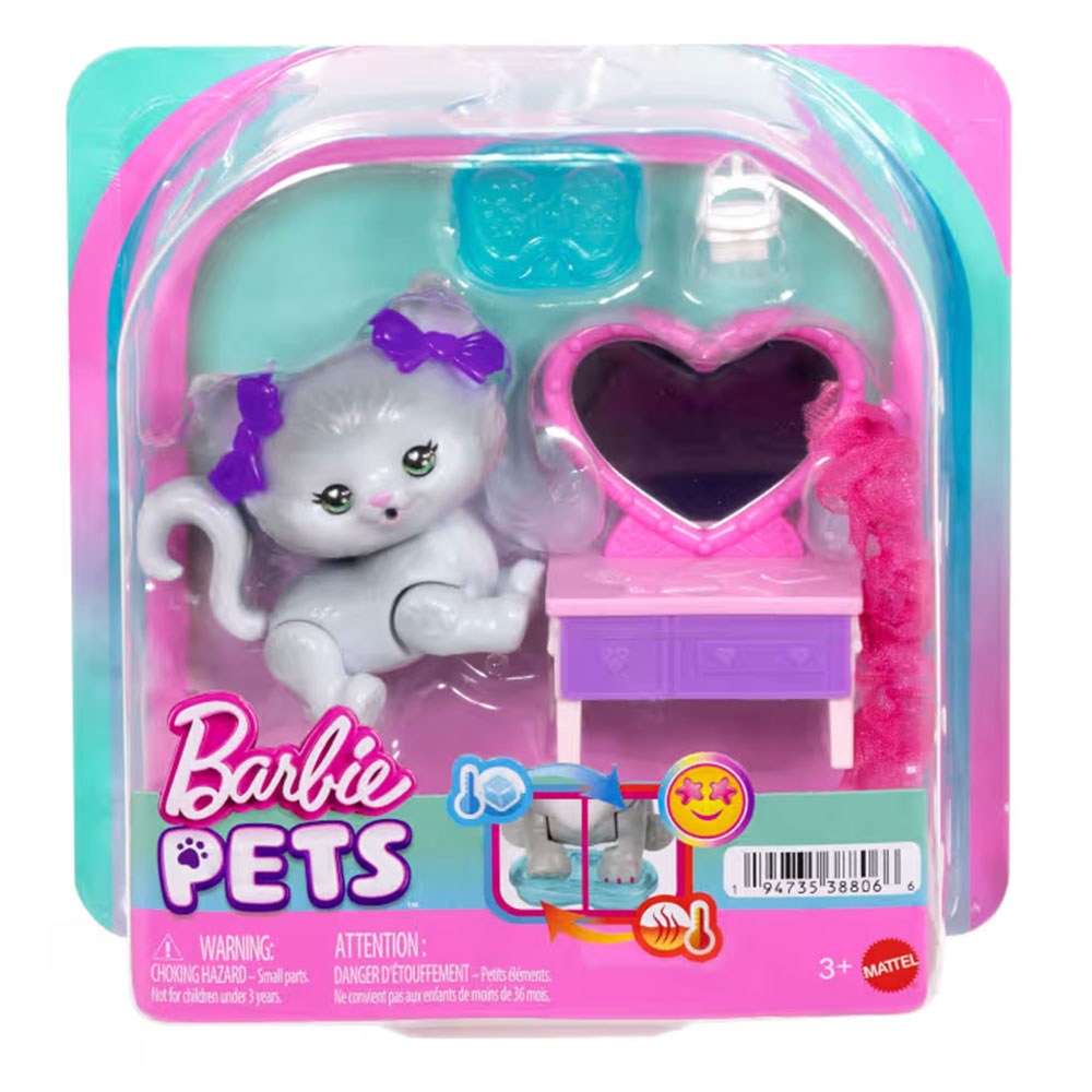 Barbie Dream Squad Pet Kitty And Vanity: Mascota con Accesorios que Cambian de Color - Edad 3+ (Copia) (Copia)