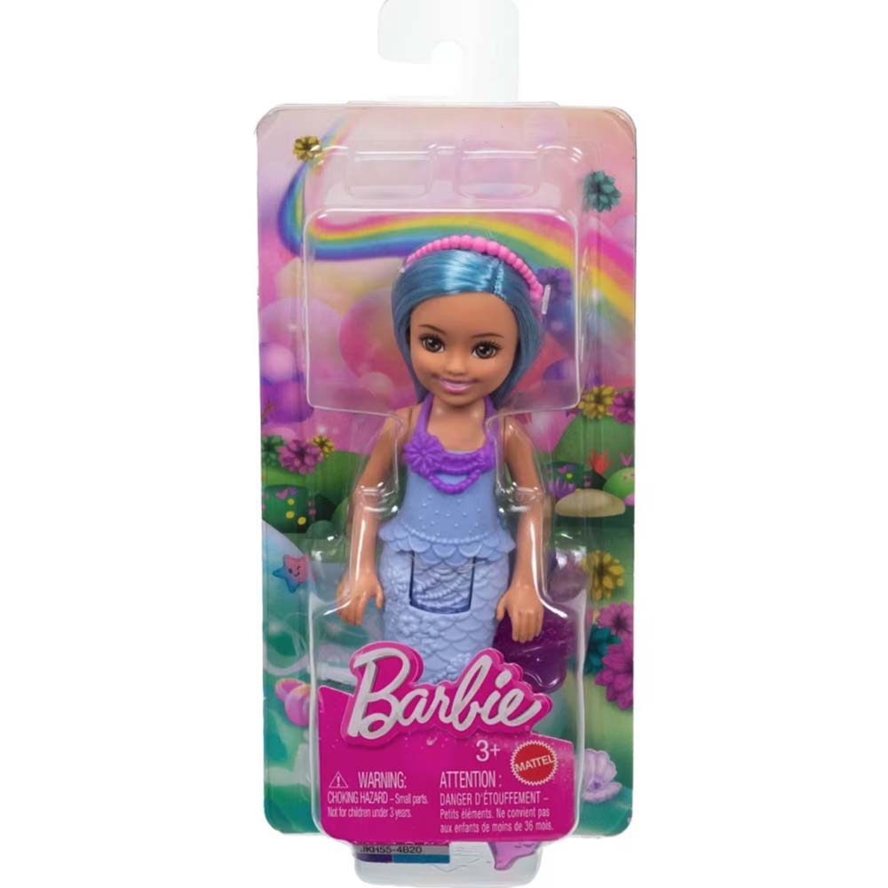 Barbie Chelsea Muñeca Royal Pelo Azúl JKH54