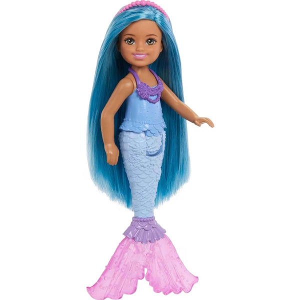 Barbie Chelsea Muñeca Royal Pelo Azúl JKH54