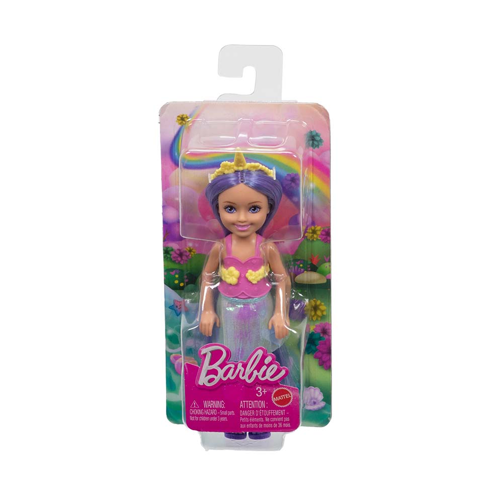 Barbie Chelsea Muñeca Royal Pelo Unicornio JKH54