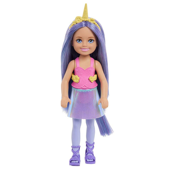 Barbie Chelsea Muñeca Royal Pelo Unicornio JKH54