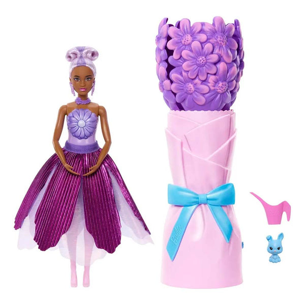 Barbie Sorpresa Con Revelación de Agua y Accesorios Morado JMF56