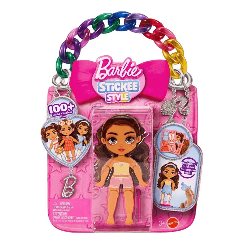 Barbie Muñeca estilo Stickee Pelo Castaño JMV91