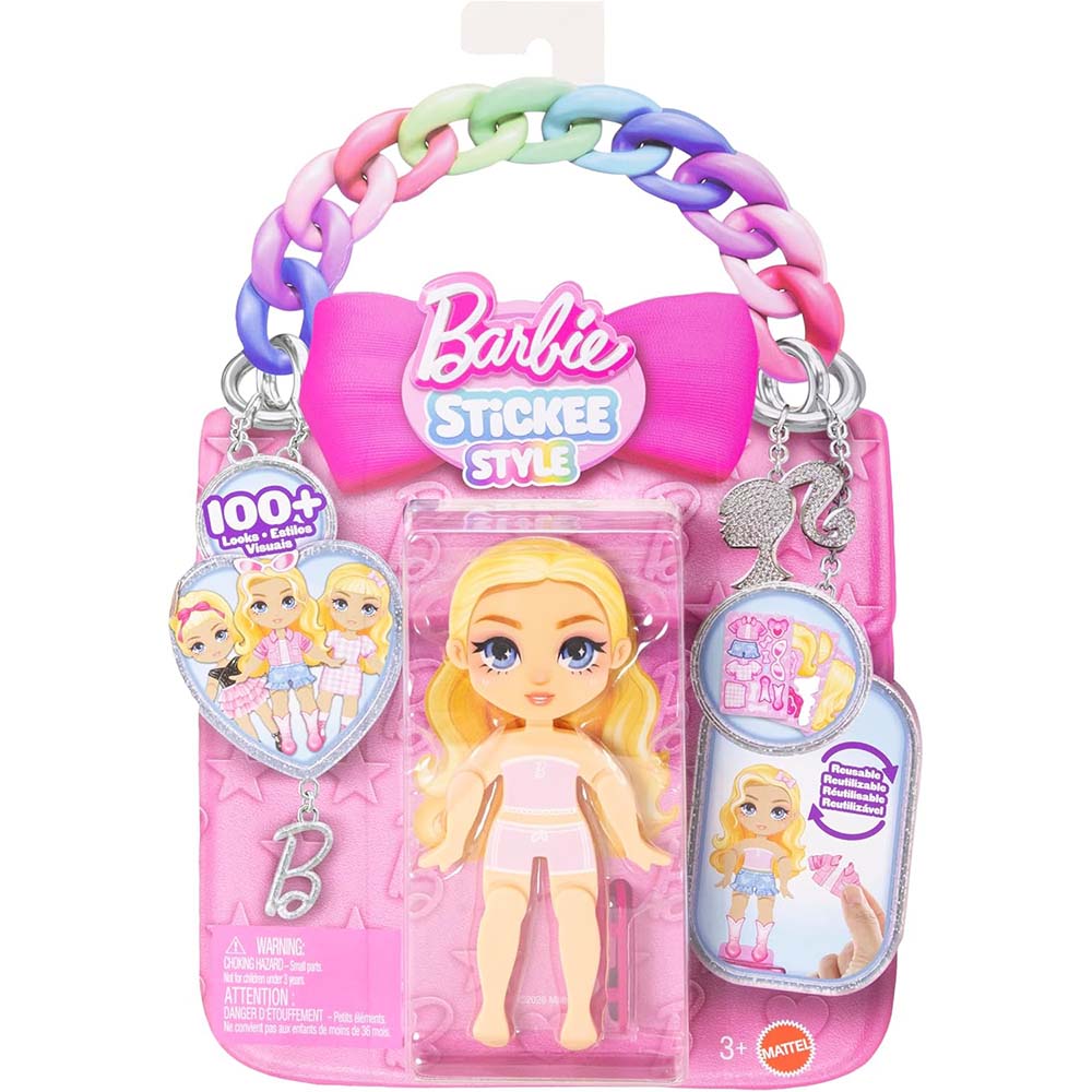 Barbie Stickee Style Muñeca Sorpresa con Modas Adhesivas JMT88