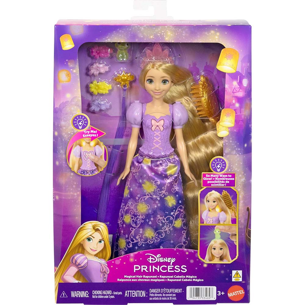 Disney Princess Muñeca Rapunzel Cabello Mágico JHL46
