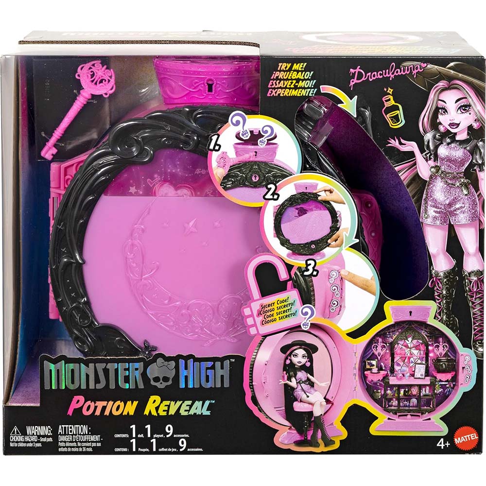 Monster High Potion Reveal – Muñeca Draculaura con 9 Accesorios JKD76