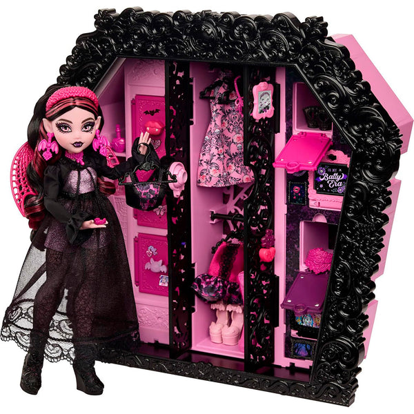 Mattel Monster High Ultimate Skulltimate: Set de Juego con Muñeca Draculaura y 40 Accesorios - Edad 4+