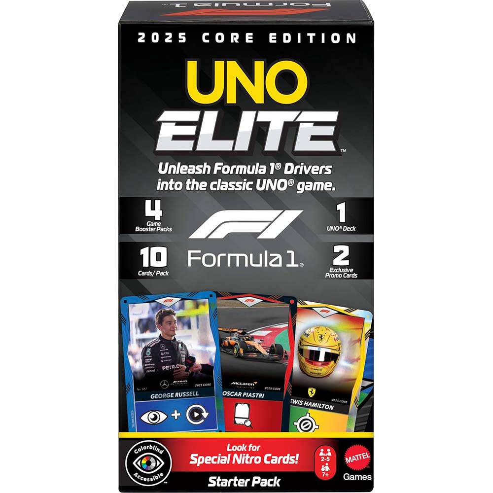 UNO Elite F1 Starter Pack Juego de Cartas Coleccionables JLV42