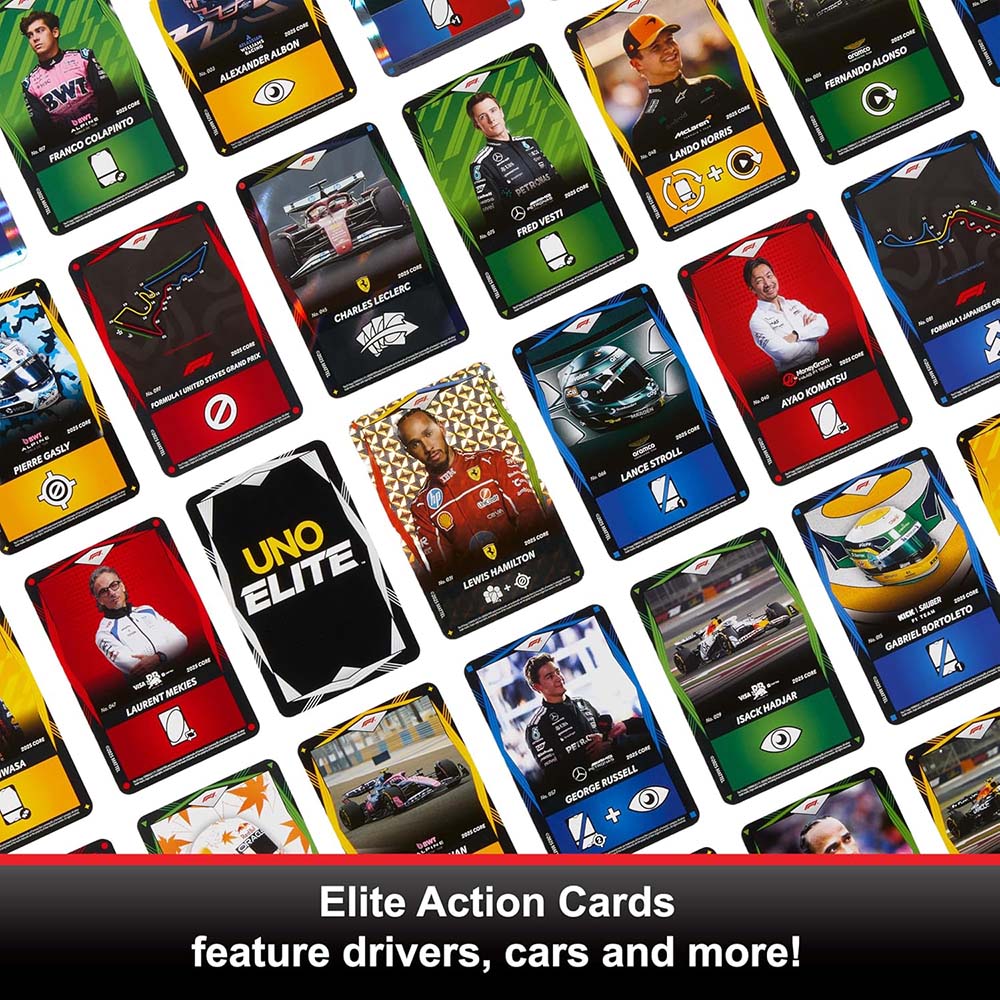 UNO Elite F1 Starter Pack Juego de Cartas Coleccionables JLV42, juegos de cartas coleccionables