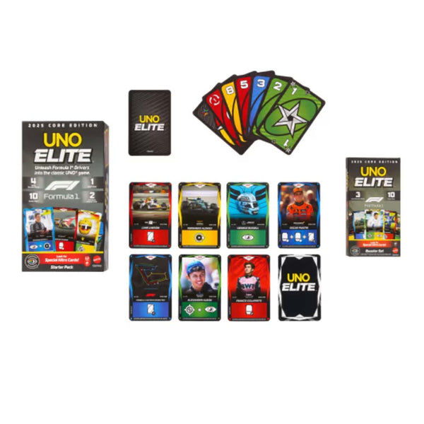 UNO Elite F1 Juego de Cartas Booster Set JLV43