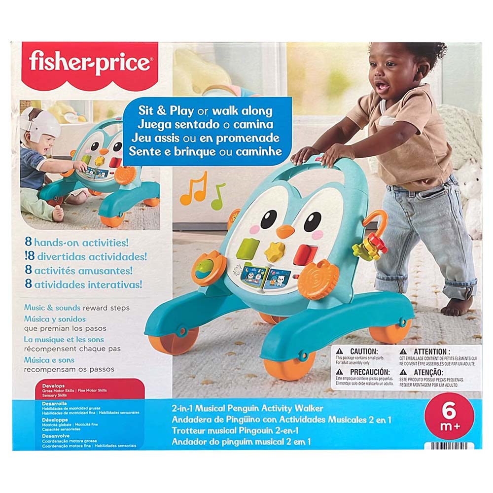 Fisher-Price Andadera Pingüino Musical 2 en 1 con Actividades JHF74
