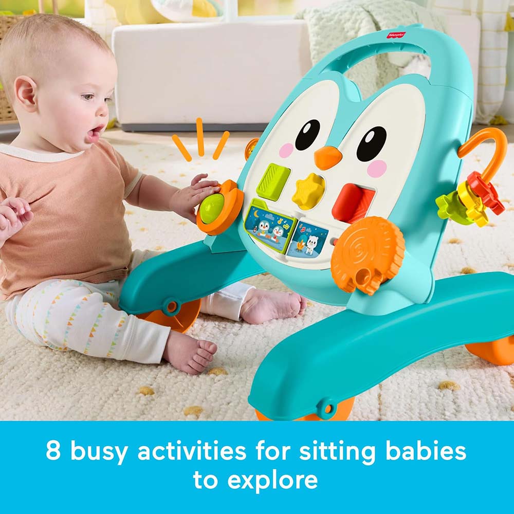 Fisher-Price Andadera Pingüino Musical 2 en 1 con Actividades JHF74, juguetes para primera infancia