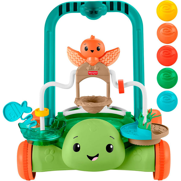 Fisher-Price Andadera Tortuga Primeros Pasos: Andador de Empuje con Actividades - Edad 6M+