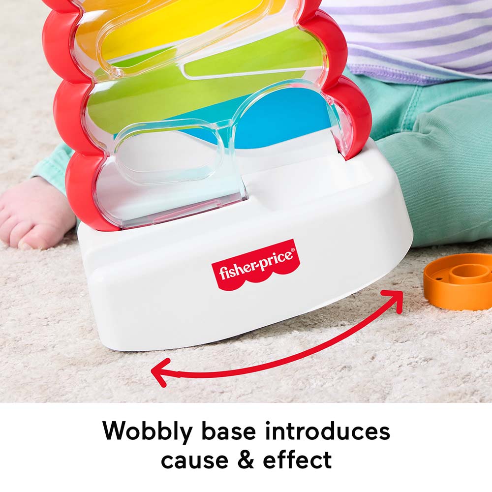 Fisher-Price Pila de Aritos que Caen JLB81, juguetes para primera infancia