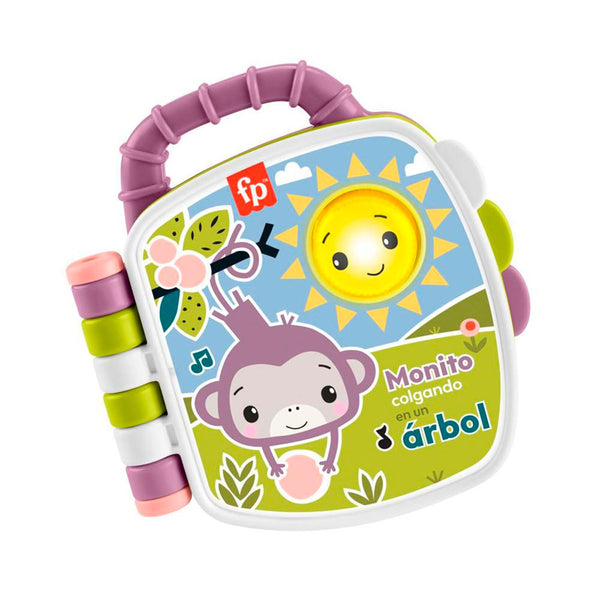 Fisher-Price Libro Canta con Monito: Libro Musical con Luces y Sonidos - Edad 6M+