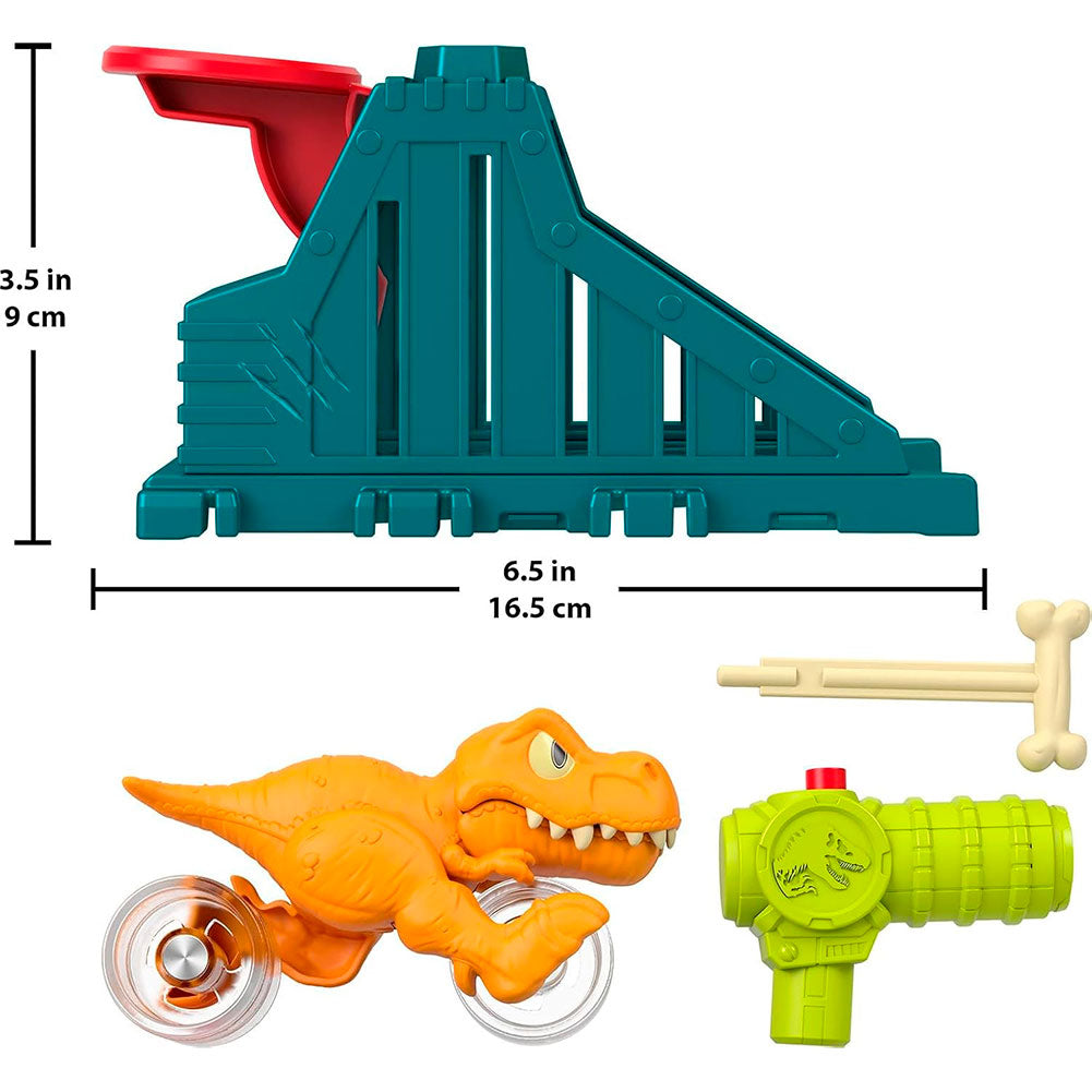 Fisher-Price Imaginext Jurassic World Lanzador T. Rex, figuras de acción y colección