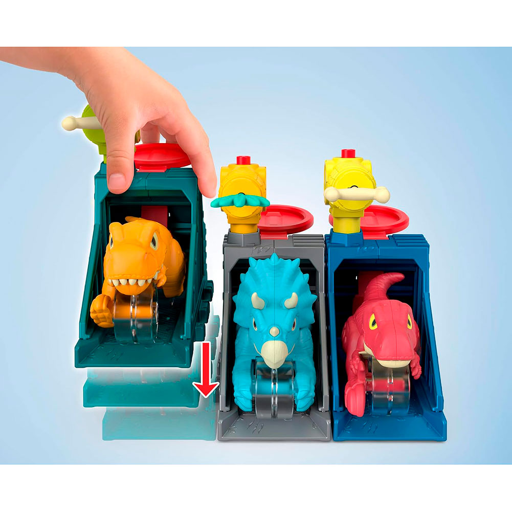 Fisher-Price Imaginext Jurassic World Lanzador Triceraptor, figuras de acción y colección