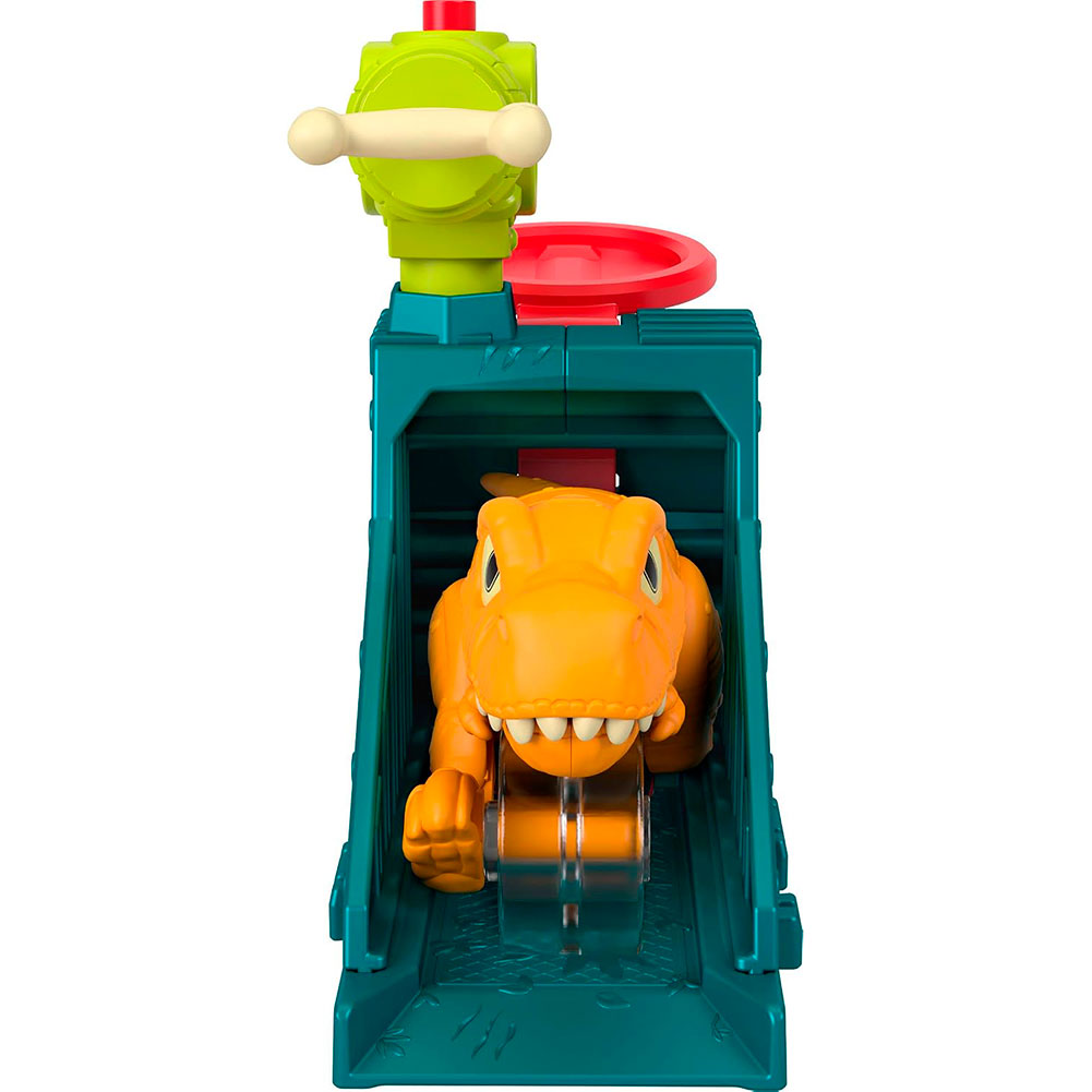Fisher-Price Imaginext Jurassic World Lanzador T. Rex, figuras de acción y colección