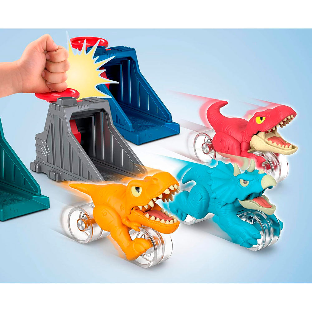 Fisher-Price Imaginext Jurassic World Lanzador Triceraptor, figuras de acción y colección
