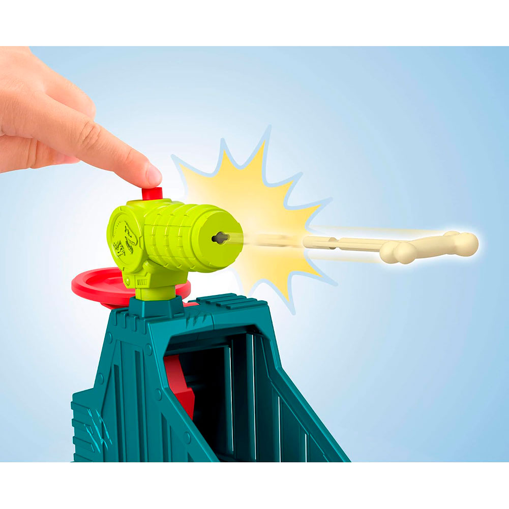 Fisher-Price Imaginext Jurassic World Lanzador T. Rex, figuras de acción y colección