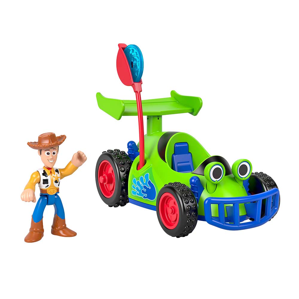 Imaginext Toy Story Woody y R.C. con proyectiles JKW22, figuras de colección
