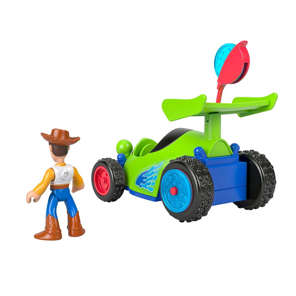 Imaginext Toy Story Woody y R.C. con proyectiles JKW22, figuras de colección