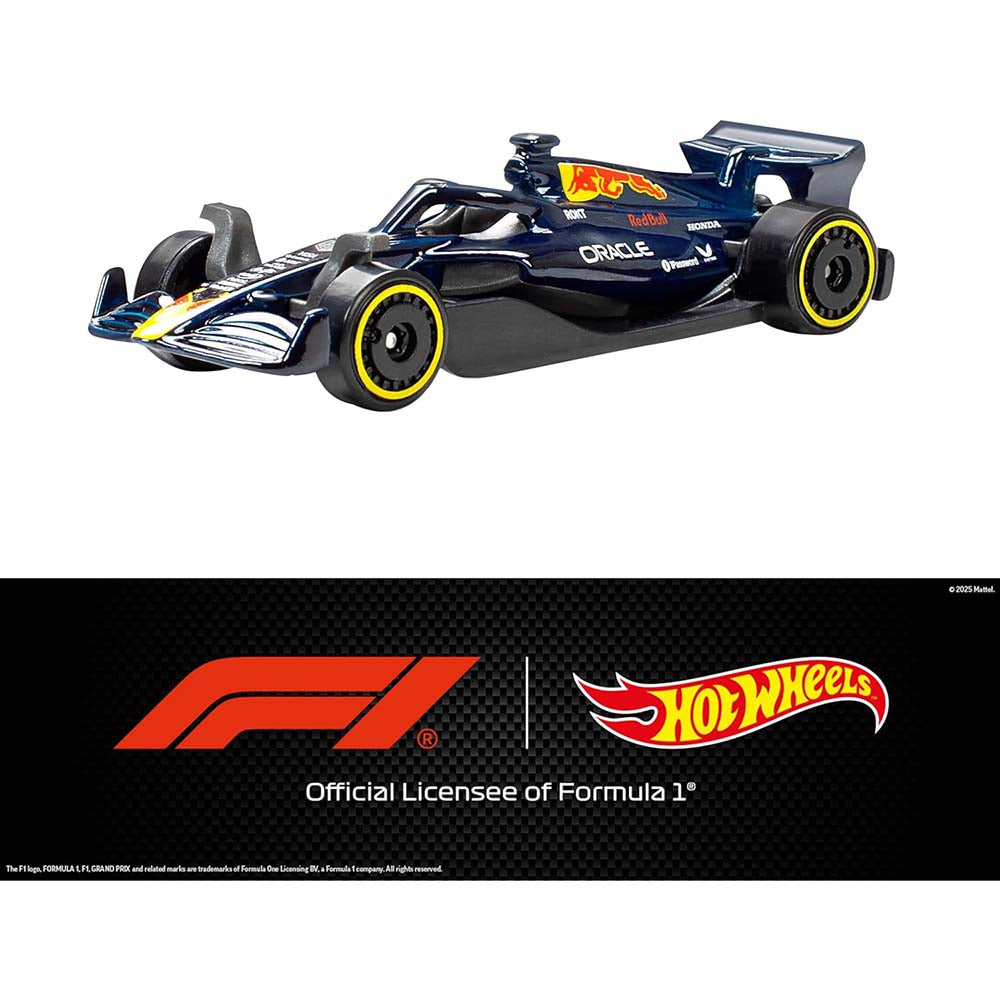 Hot Wheels Pack 5 Coches Fórmula 1 Escala 1:64 JLN11, vehículos en paquete a escala 1:64