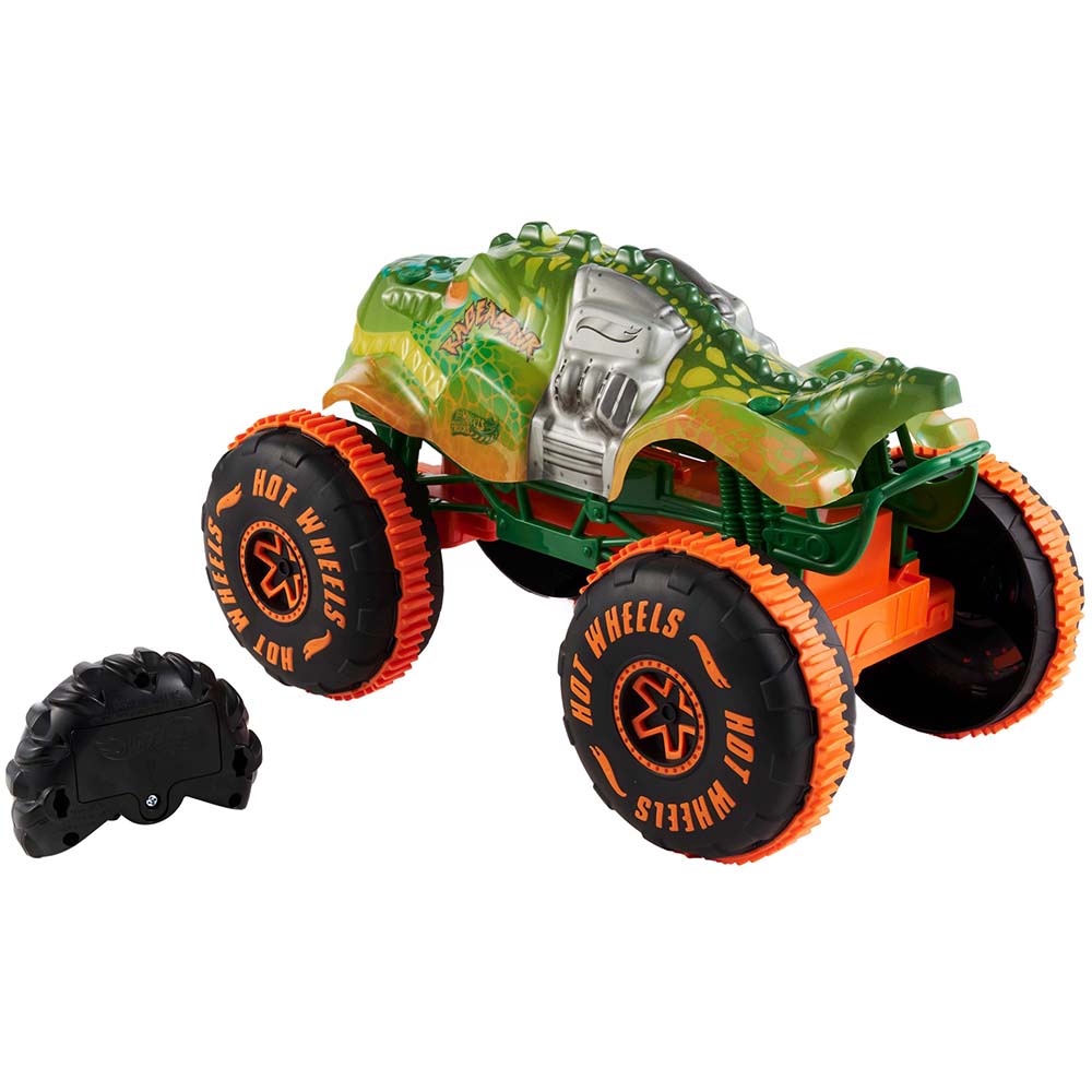 Hot Wheels Monster Trucks RC Rageasaur Escala 1:15 RC JBH03, vehículos a control remoto