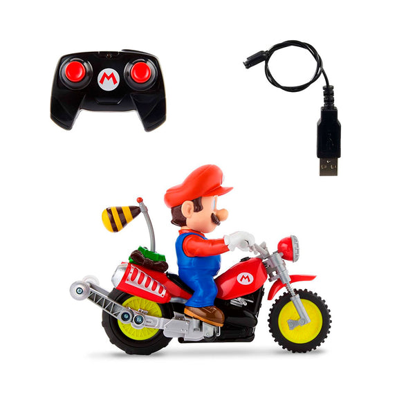 Hot Wheels RC Mario Wheelie Motocross: Motocicleta a Control Remoto - Edad 6+