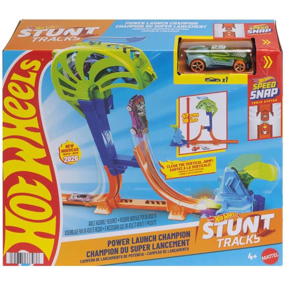 Hot Wheels Stunt Tracks Campeón de Lanzamiento de Potencia JLM90