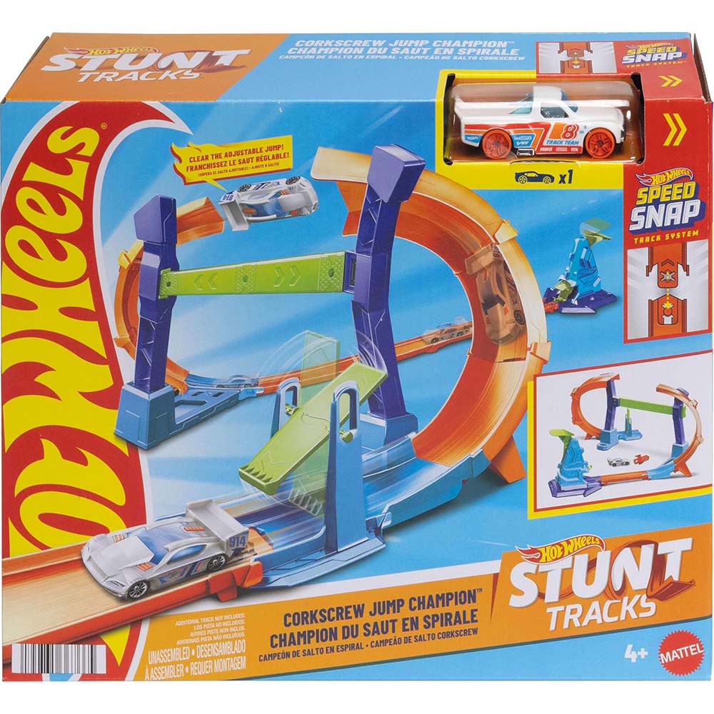 Hot Wheels Stunt Tracks Campeón de Salto en Espiral JLM90