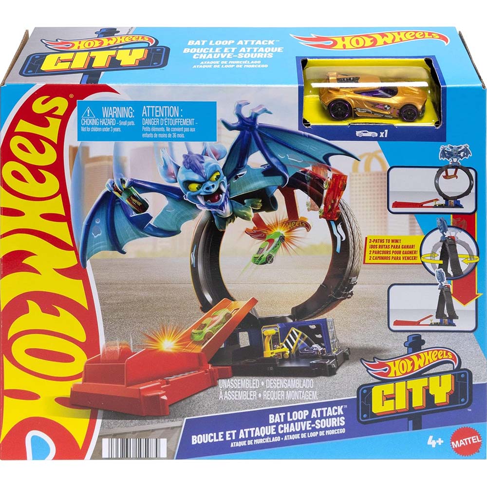 Hot Wheels City Bat Loop Attack HDR29