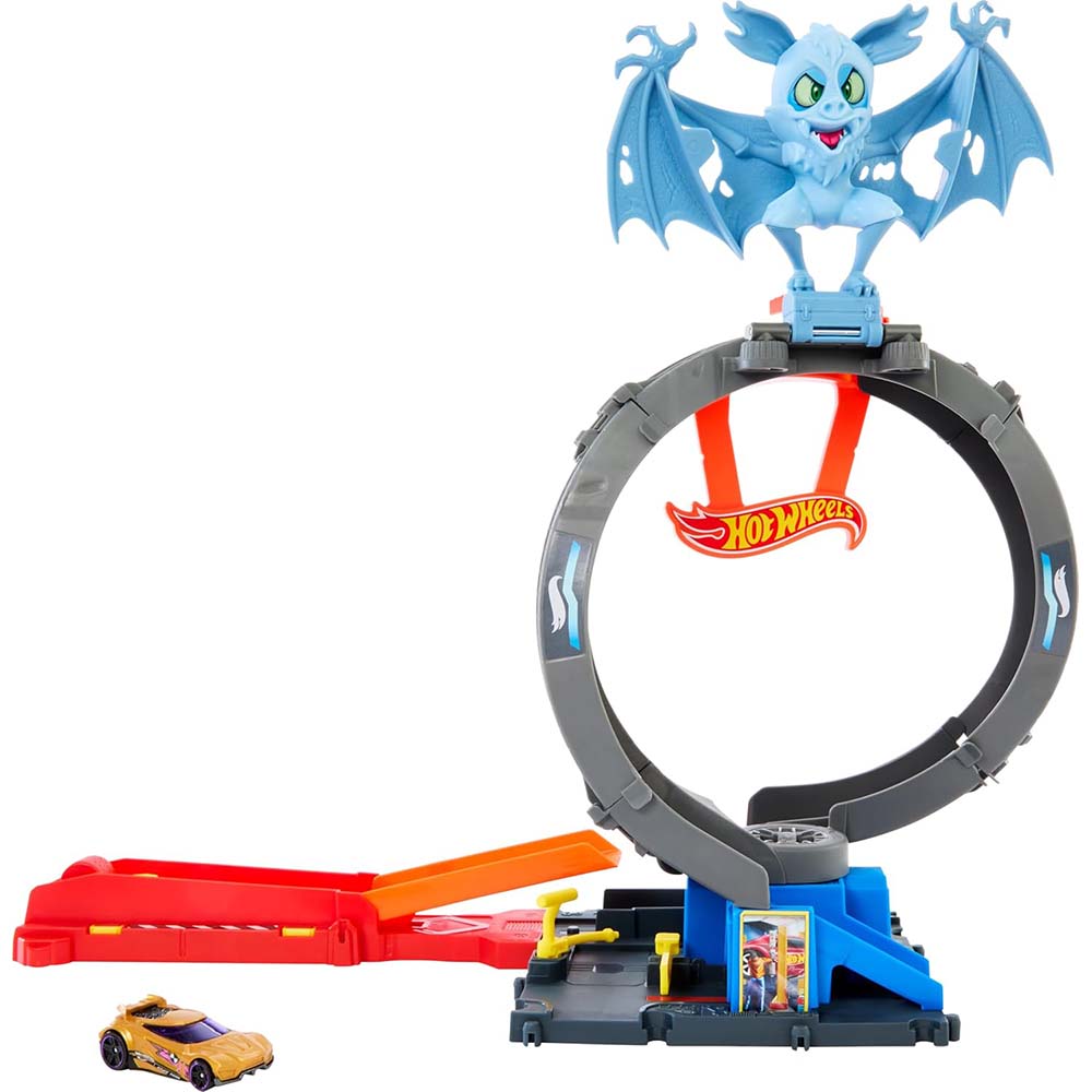 Hot Wheels City Bat Loop Attack HDR29, pistas y sets de vehículos
