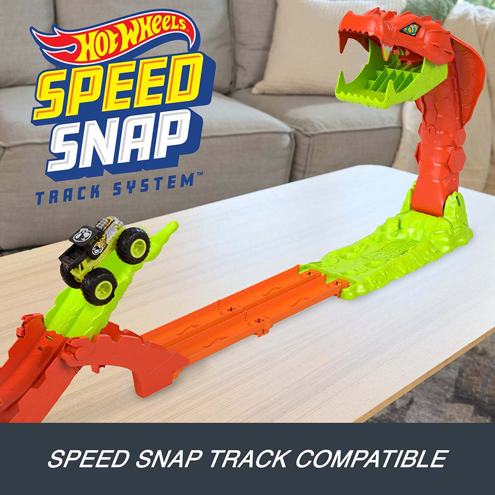 Hot Wheels Monster Trucks Snake Slam Takedown JJN44, pistas y sets de vehículos