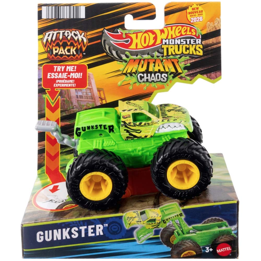 Hot Wheels Monster Trucks Mutant Chaos Gunkster Escala 1:64 JMK92