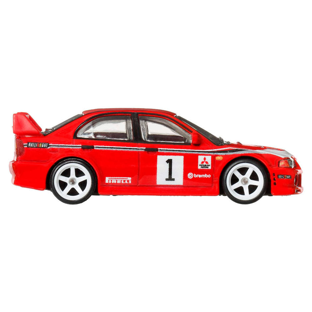 Hot Wheels Car Culture Mitsubishi Lancer Evolution VI, autos de juguete a escala 1:64