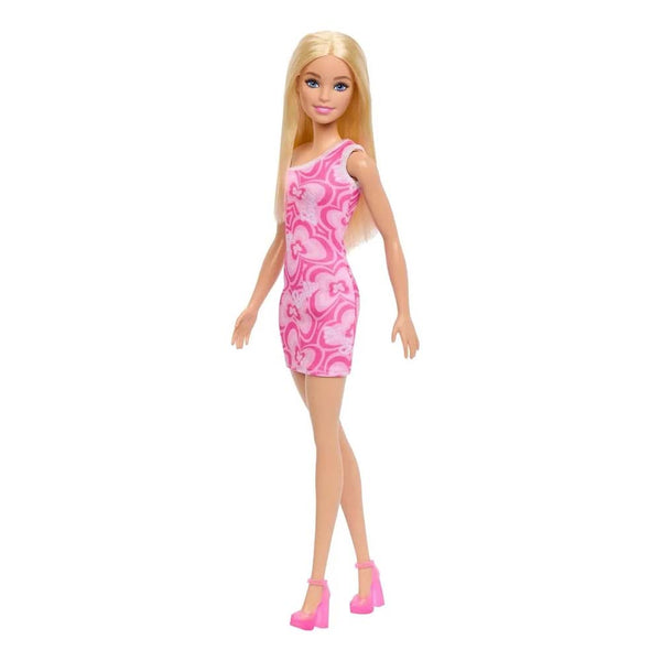 Barbie Fashion Muñeca con Vestido y Look Casual Rubia T7439