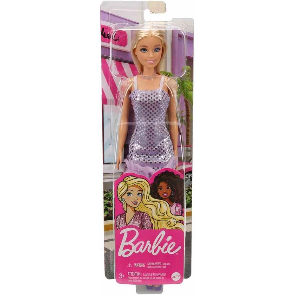 Barbie Fashion & Beauty Glitz Vestido de Noche Lila T7580