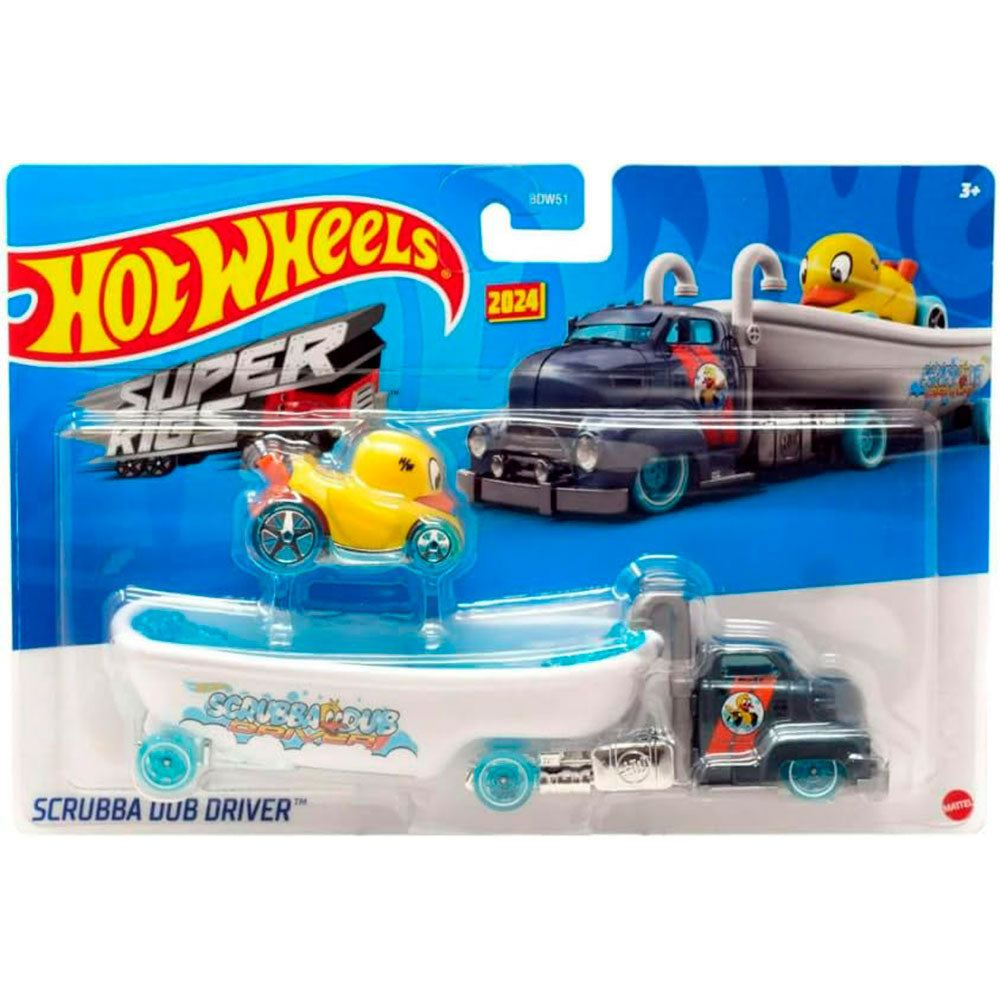 HOT WHEELS SUPER RIGS - SCRUBBA DUB DRIVER 2024 BDW51