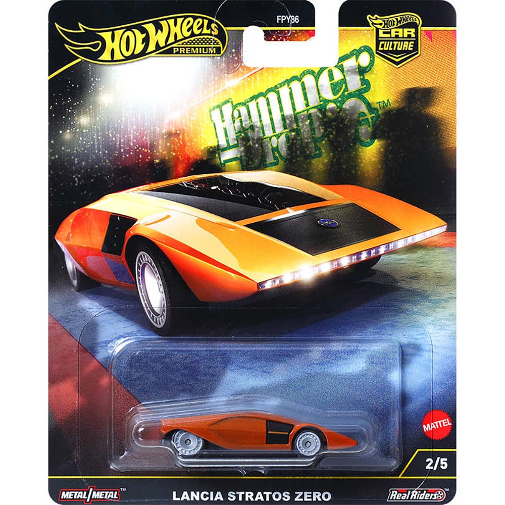Hot Wheels Premium Car Culture Hammer Drop Lancia Stratos Zero FPY86