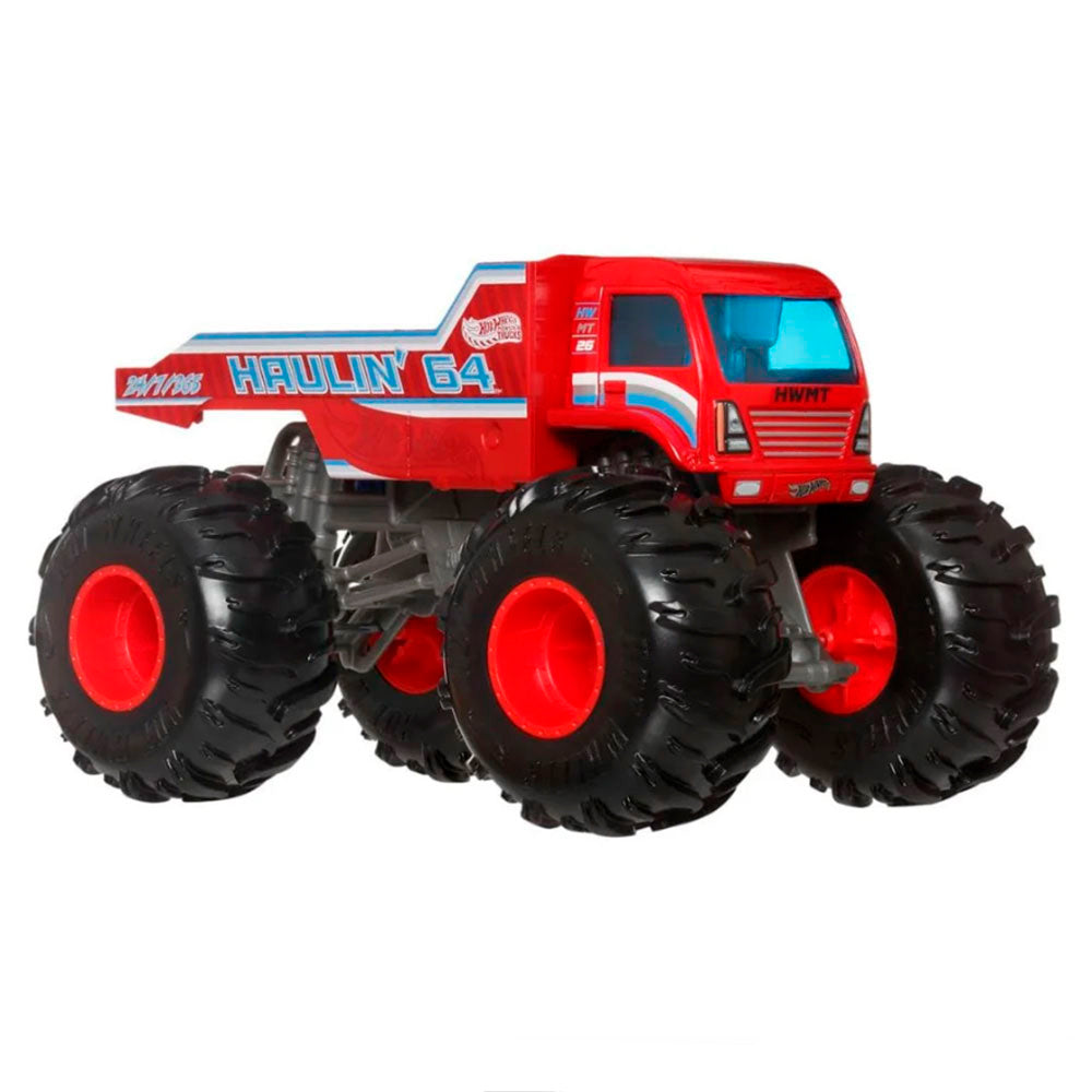 Hot Wheels Monster Trucks Escala 1:24 HAULIN 64 FYJ83, camiones de juguete
