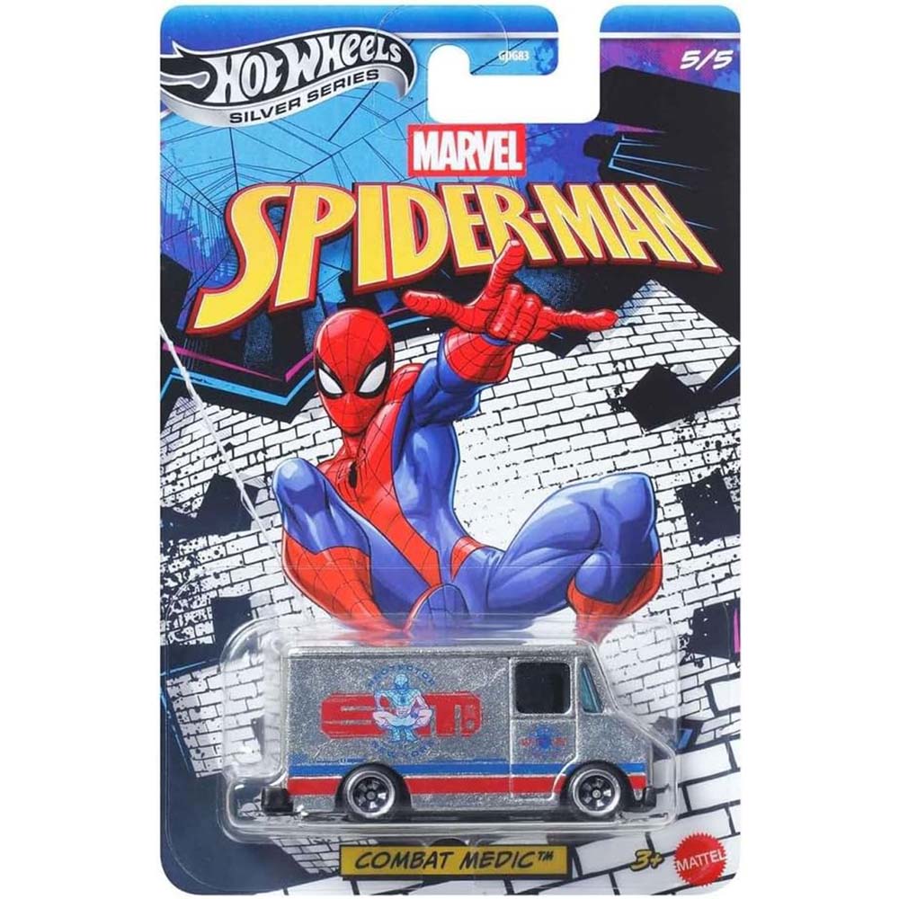 Hot Wheels Silver Series Spider-Man Combat Medic GDG83