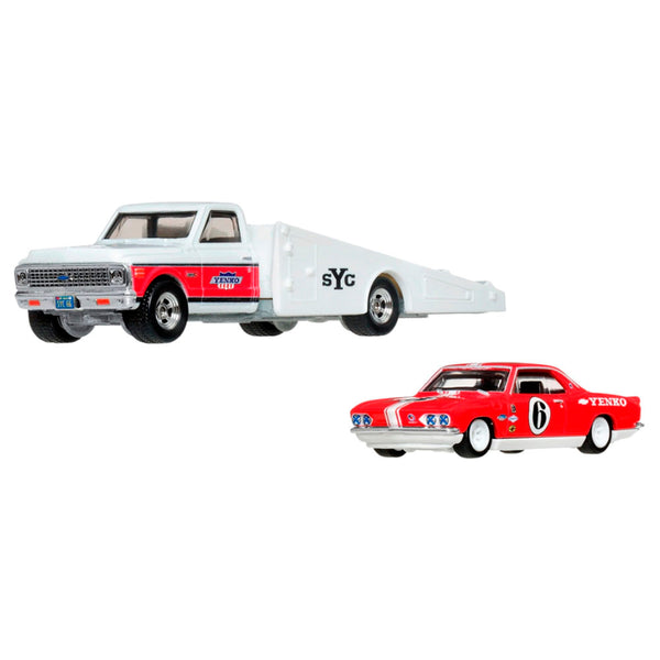 Hot Wheels Team Transport Chevrolet Corvair Yenko Stinger + Chevy Ramp Truck FLF56