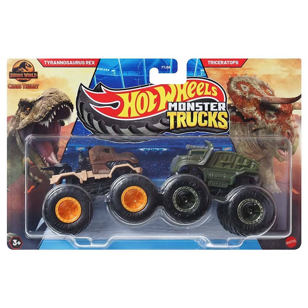 Hot Wheels Monster Trucks: Demolition Doubles Tyrannosaurus Rex VS Triceratops FYJ64