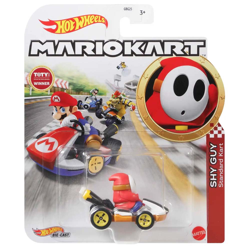 HOT WHEELS MARIO KART REPLICA PERSONAJES 1:64 - SHY GUY STANDARD KART GBG25